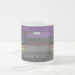 Taza De Cristal Esmerilado Coche deportivo de arcade de los 80
