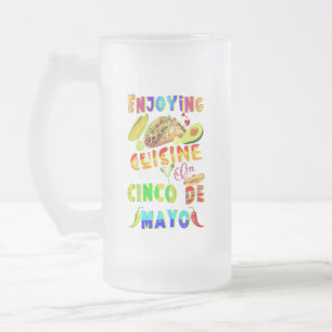 Taza De Cristal Esmerilado Cocina De Cinco De Mayo