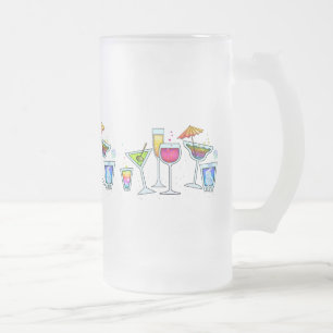 TAZA DE CRISTAL ESMERILADO COCKTAIL GLASSES FROSTED MUGS