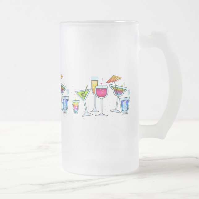 TAZA DE CRISTAL ESMERILADO COCKTAIL GLASSES FROSTED MUGS (Derecha)