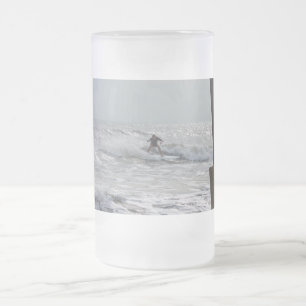Taza De Cristal Esmerilado Cocoa Surfing Frost Glass Mug