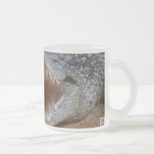 Taza De Cristal Esmerilado Cocodrilo