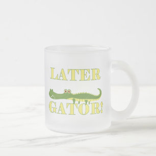 Taza De Cristal Esmerilado Cocodrilo posterior