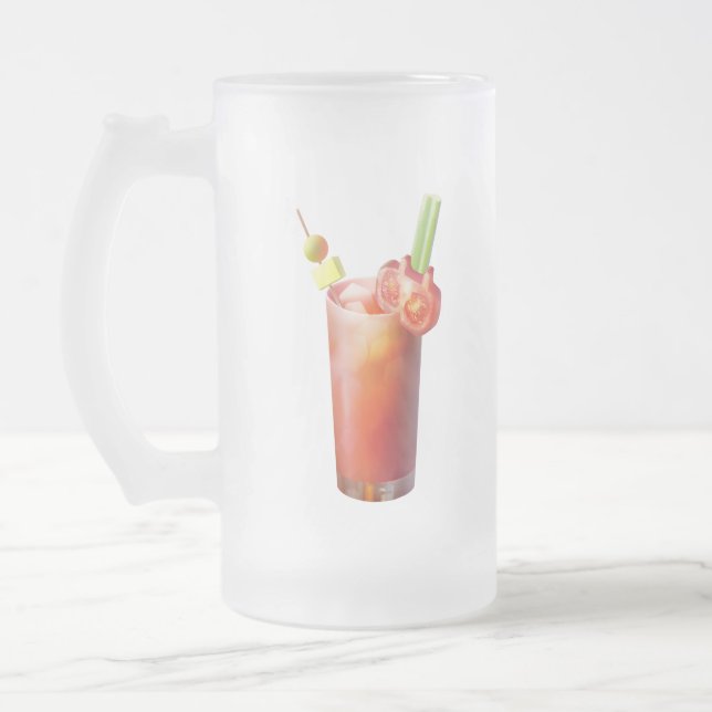 Taza De Cristal Esmerilado Cóctel Creative Bloody Mary (Izquierda)