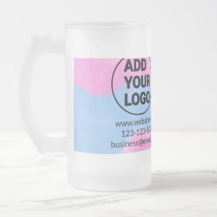 Taza De Cristal Esmerilado Código QR minimalista simple agregar logo escanear