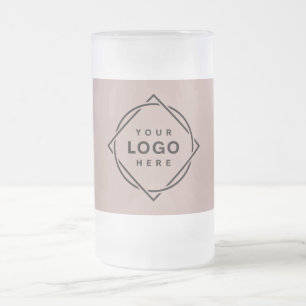 Taza De Cristal Esmerilado Código QR negro elegante y elegante