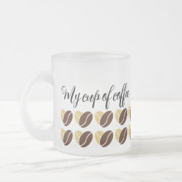 Taza De Cristal Esmerilado Coffee Bean Mug editable