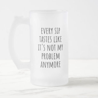 Taza De Cristal Esmerilado Coffee Mug - "Cada Sip Sabe