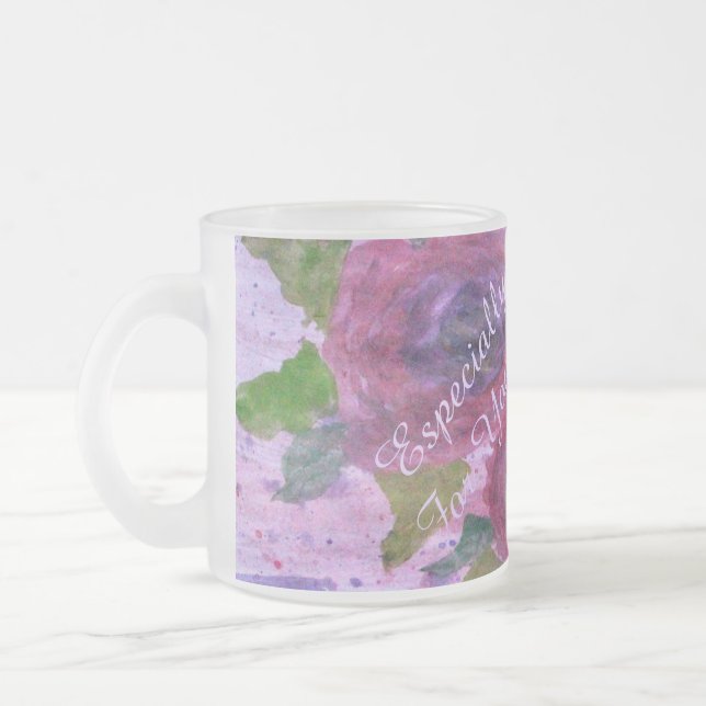 Taza De Cristal Esmerilado Coffee Mug - Especialmente para usted (Izquierda)