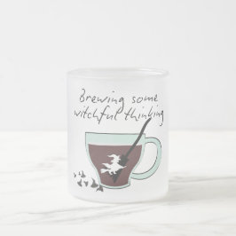 Taza De Cristal Esmerilado Coffeeshop Mikitiez halloween espresso witz