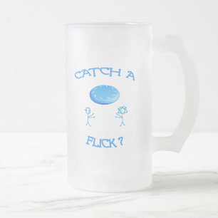 Taza De Cristal Esmerilado Coja un disco volador de la película