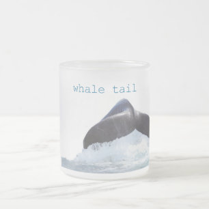 Taza De Cristal Esmerilado cola de ballena