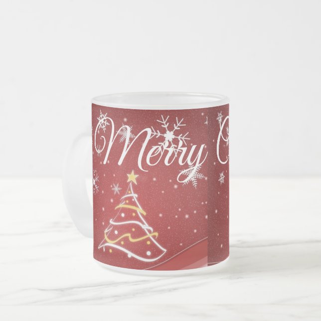 Taza De Cristal Esmerilado Colección de Navidades Suzanne Elizabeth - (Anverso izquierdo)