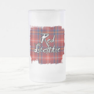 Taza De Cristal Esmerilado Colección roja de Lichtie de la pintada