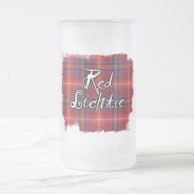 Taza De Cristal Esmerilado Colección roja de Lichtie de la pintada (Centro)