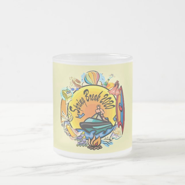 Taza De Cristal Esmerilado Collage (Centro)