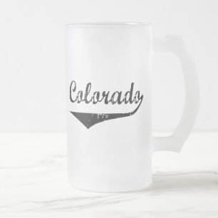 Taza De Cristal Esmerilado Colorado