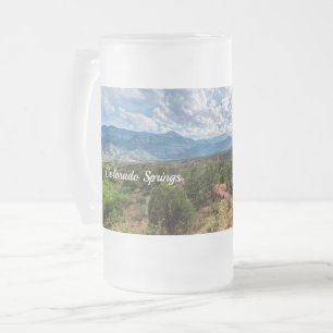 Taza De Cristal Esmerilado Colorado Pikes Peak Evending Hike Frosted Mug