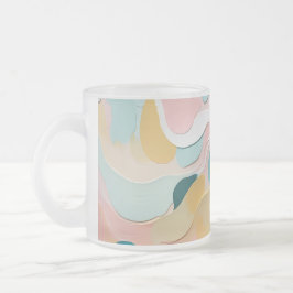 Taza De Cristal Esmerilado Colores Arte 5-1-1