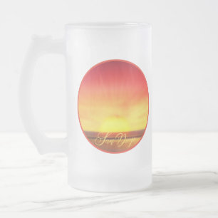 Taza De Cristal Esmerilado Colores Caídos de San Diego