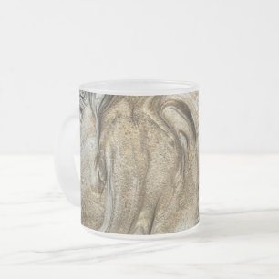 Taza De Cristal Esmerilado colores marrones líquidos glamour 003