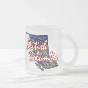 Taza De Cristal Esmerilado Columbia Británica