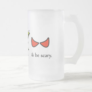 Taza De Cristal Esmerilado Coma - bebida y sea asustadizo