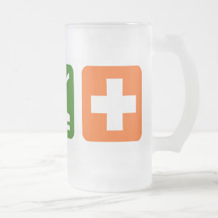 Taza De Cristal Esmerilado Coma el sueño médico