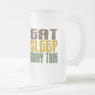 Taza De Cristal Esmerilado Coma el sueño Muay 1 tailandés