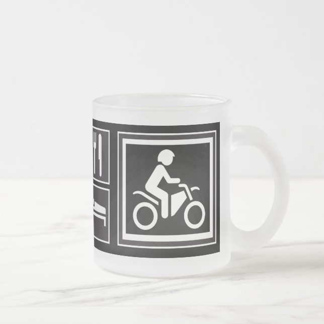 Taza De Cristal Esmerilado Coma. Sueño. ¡PASEO! (Derecha)