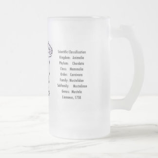 Taza De Cristal Esmerilado Comadreja poderosa