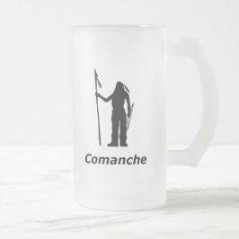 Taza De Cristal Esmerilado Comanche indio