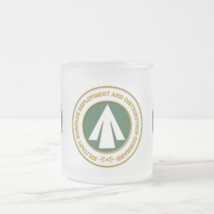 Taza De Cristal Esmerilado Comando de distribución de despliegue de superfici