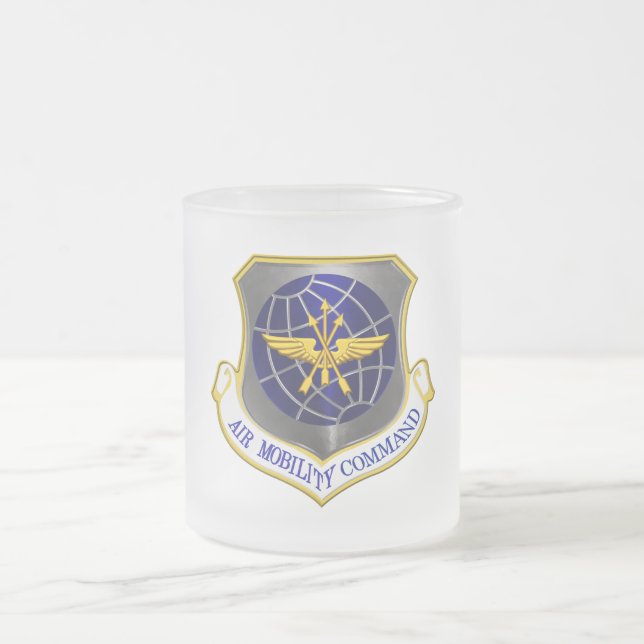 Taza De Cristal Esmerilado Comando de movilidad aérea (Centro)