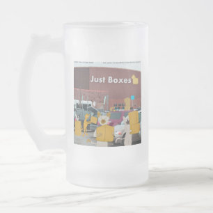 Taza De Cristal Esmerilado Cómic de Rick London de Grandes Almacenes para Gat
