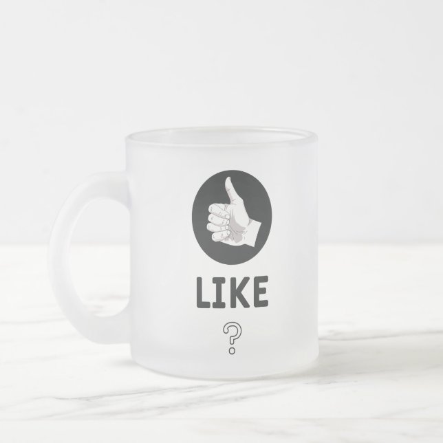 Taza De Cristal Esmerilado ¿Cómo? (Izquierda)