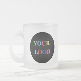 Taza De Cristal Esmerilado Company Logo Personalized Business Coffee