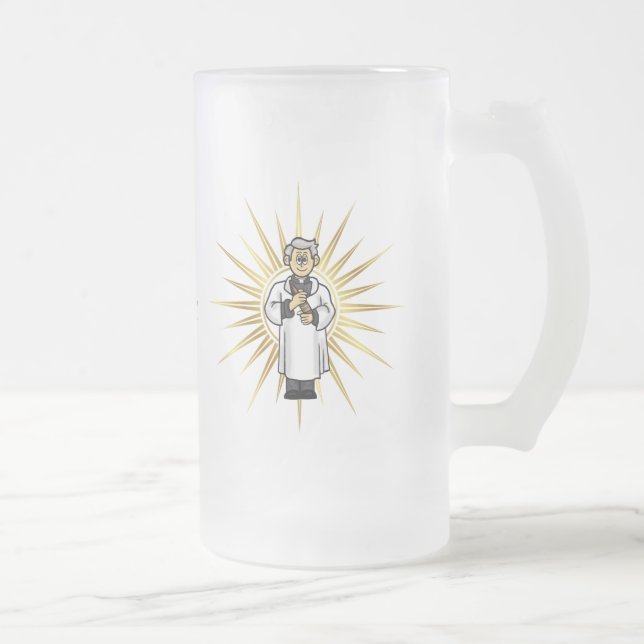 Taza De Cristal Esmerilado Compra Un Sacerdote Un Mug De Día De La Cerveza   (Derecha)