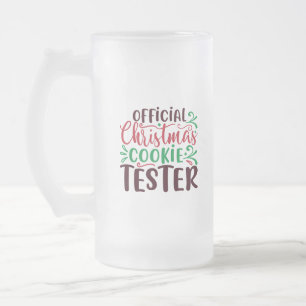 Taza De Cristal Esmerilado comprobador de cookies oficial de navidades