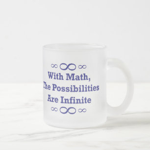 Taza De Cristal Esmerilado Con matemáticas, las posibilidades son infinitas