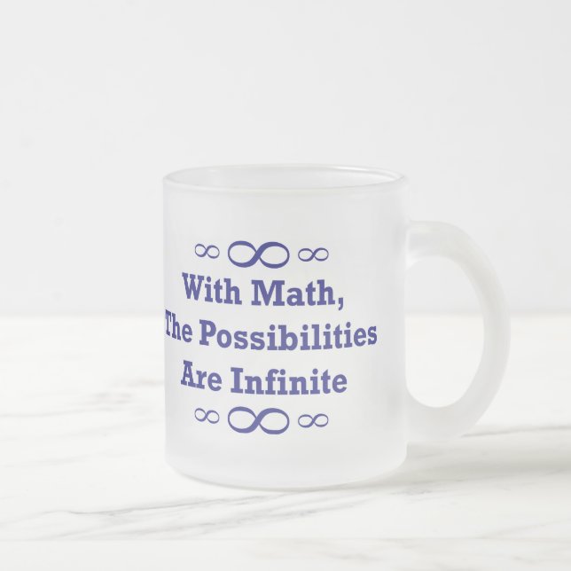 Taza De Cristal Esmerilado Con matemáticas, las posibilidades son infinitas (Derecha)