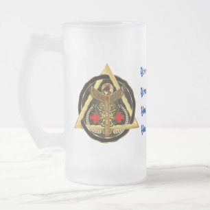 Taza De Cristal Esmerilado Concepto universal médico del artista del diseño