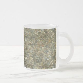 Taza De Cristal Esmerilado Conchas bajo el agua rizada