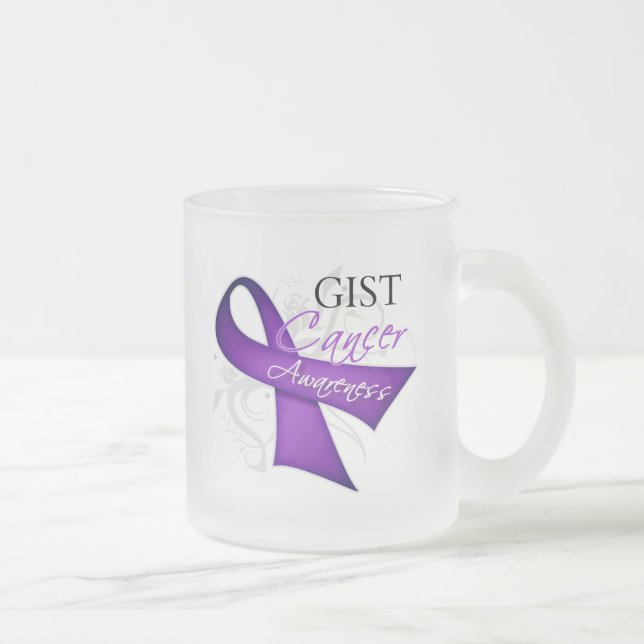 Taza De Cristal Esmerilado Conciencia del cáncer del ESENCIAL de la cinta de (Derecha)