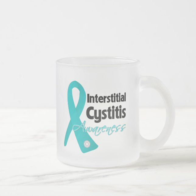 Taza De Cristal Esmerilado Conciencia intersticial de la cistitis (Derecha)