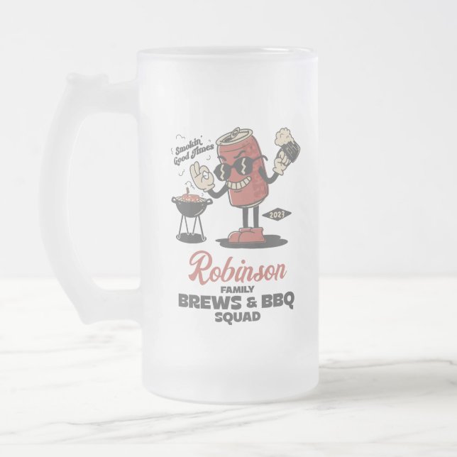 Taza De Cristal Esmerilado Concordancia de grupo de barbacoa familiar diverti (Izquierda)