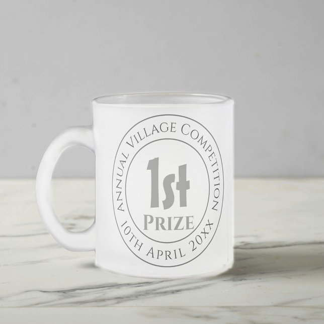Taza De Cristal Esmerilado Concurso 1.ᵉʳ Premio Trofeo (Subido por el creador)