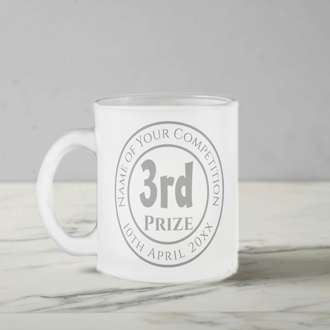 Taza De Cristal Esmerilado Concurso 3.ᵉʳ Premio Trofeo (Subido por el creador)