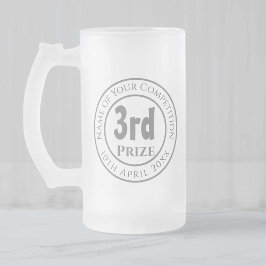 Taza De Cristal Esmerilado Concurso 3.ᵉʳ Premio Trofeo