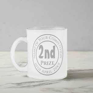 Taza De Cristal Esmerilado Concurso de 2º Premio Trofeo de Glass Escarcha B